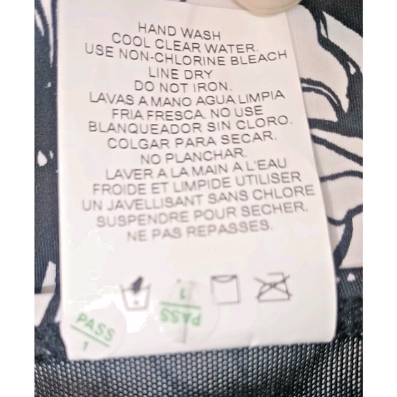 Swim Solutions Floral Print Flyaway Swim Dress size 18 Black/White NWT - Picture 9 of 12